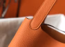 Hermes Picotin Lock 18 Bag In Orange Clemence Leather - Image 8