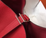 Hermes Picotin Lock 18 Bag In Red Clemence Leather - Image 3