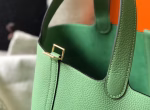 Hermes Picotin Lock 18 Bag In Vert Criquet Clemence Leather - Image 5