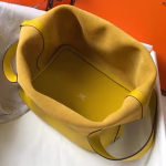 Hermes Picotin Lock 18 Bag In Yellow Clemence Leather - Image 5