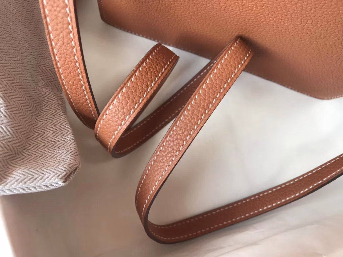 Hermes Sac Roulis Mini Bag In Gold Evercolor Calfskin - Image 4