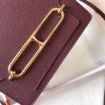 Hermes Sac Roulis Mini Bag In Burgundy Evercolor Calfskin - Image 4