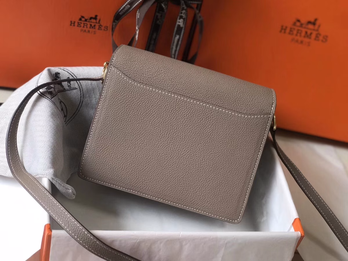 Hermes Sac Roulis Mini Bag In Grey Evercolor Calfskin - Image 3