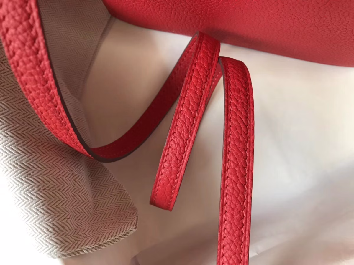 Hermes Sac Roulis Mini Bag In Red Evercolor Calfskin - Image 3