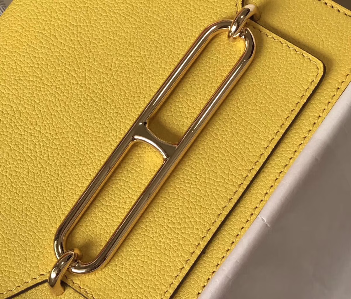 Hermes Sac Roulis Mini Bag In Yellow Evercolor Calfskin - Image 3