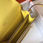 Hermes Sac Roulis Mini Bag In Yellow Evercolor Calfskin - Image 7