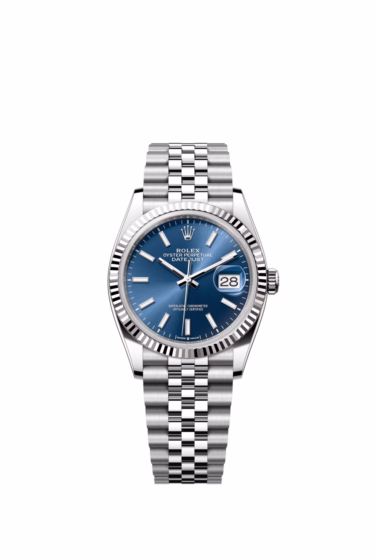 Rolex Datejust Series m126234-0017, new Datejust with blue dial, bar indexes, five-piece link bracelet, 36mm blue dial - Image 6