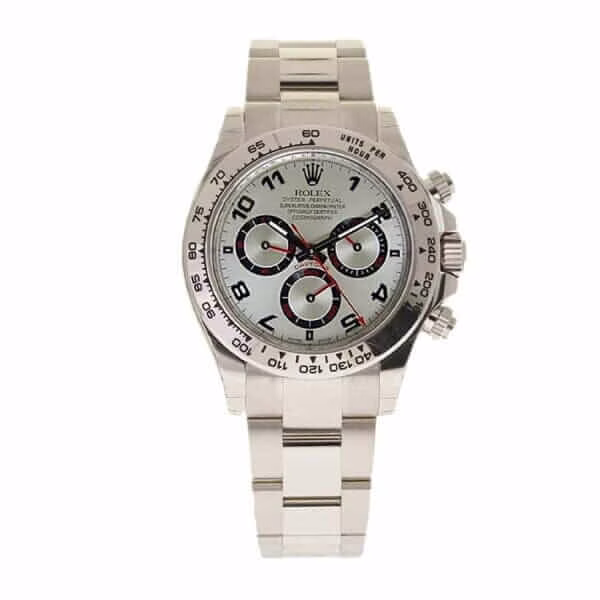 Rolex Daytona 116509 White Gold Silver Dial Replica