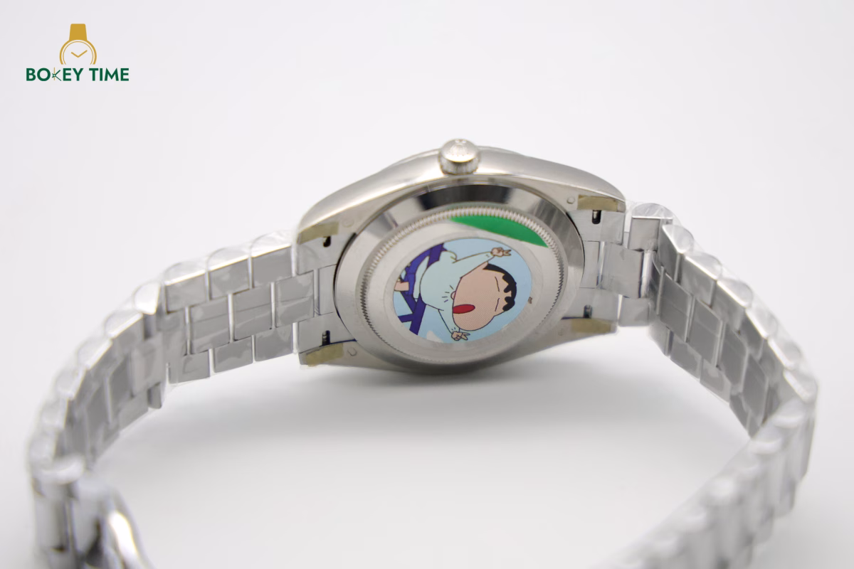 Rolex Day Date Ice Blue Grooved Replica - Image 3