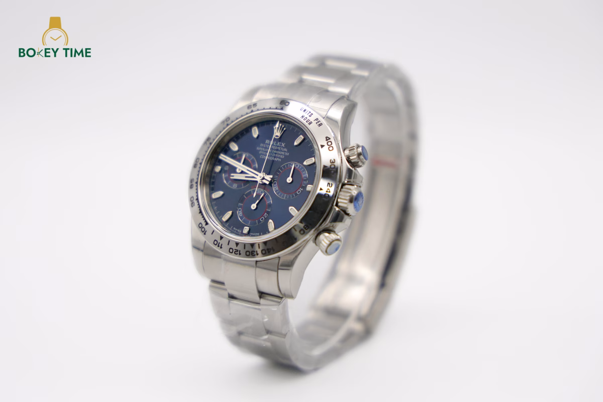 Daytona White Gold Blue Dial Replica - Image 2