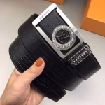 Louis Vuitton original single smooth buckle men's belt