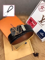 Counter-synchronized LV New Arrival: Men's Belt with Quilted Pattern - Image 6