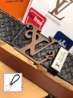 Counter-synchronized LV New Arrival: Men's Belt with Quilted Pattern - Image 4