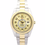 Replica Rolex Sky-Dweller 42mm Gold Dial 326938