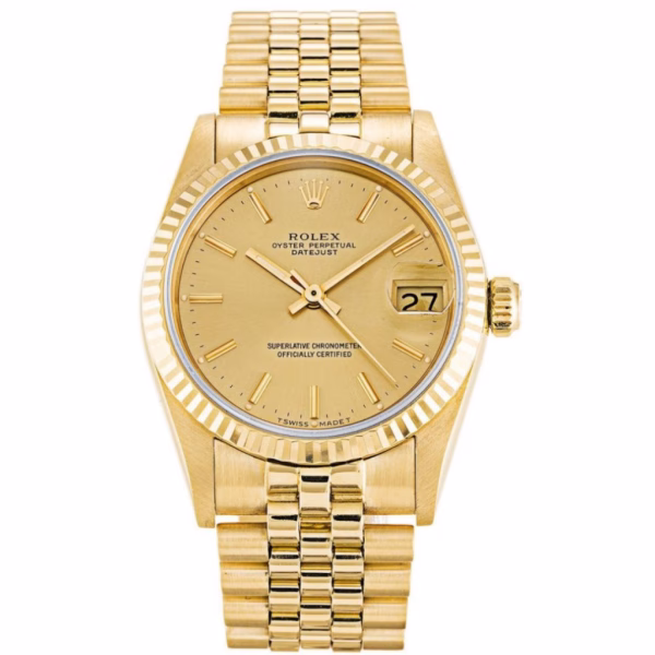 Replica Rolex Datejust Mid-Size 31mm Champagne Dial 68278