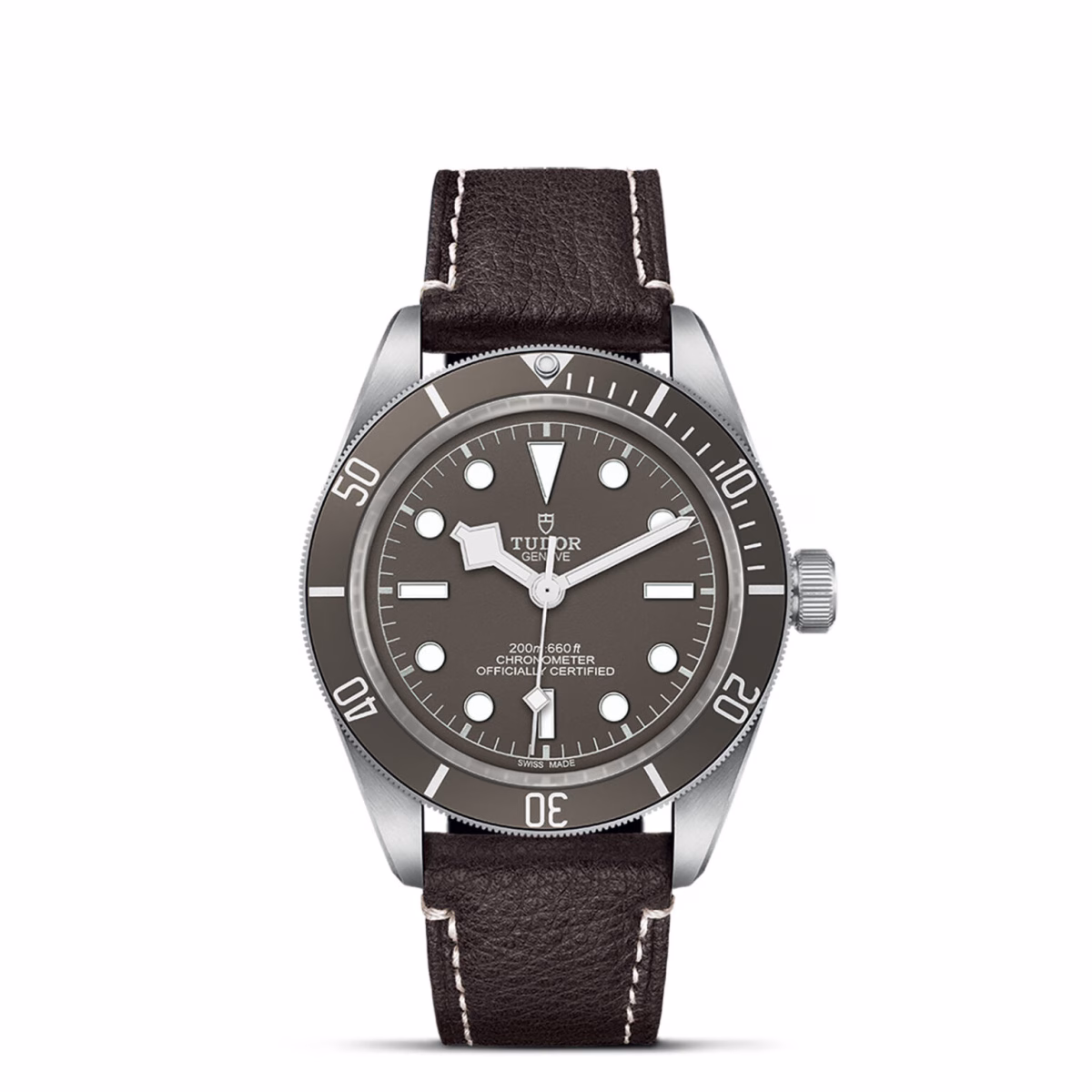 TUDOR Black Bay 58 925 39 mm silver case, Brown leather bracelet - Image 6
