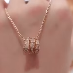 Serpenti Viper Full Diamond·Rose Gold Necklace