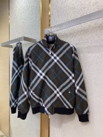 BBR Burberry Check Stand-Collar Jacket Coat - Image 6