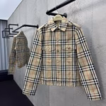 BURBERRY Checkered Button Jacket Coat