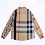 BURBERRY Classic Patchwork Check Webbing Printed Long-Sleeve Shirt Jacket - Image 7
