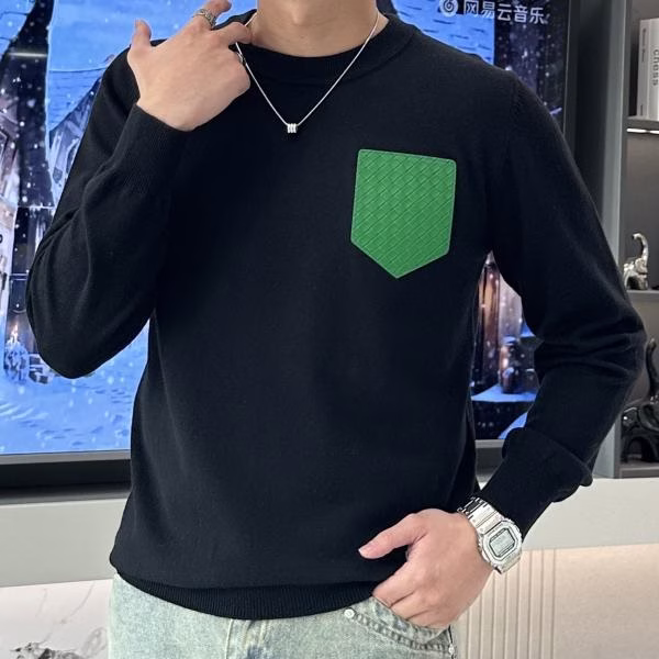 1 Bottega Veneta (BV) 2024 Autumn/Winter New Wool Blend Knitted Long-Sleeve Sweater - Image 1