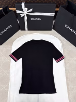 Chanel 2025 Early Spring Small Fish Embroidered Knitted Short-Sleeve Top - Image 7