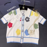 Chanel forest-inspired girly floral knit cardigan