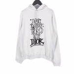 Dior x Stussy collaborative embroidered signature hoodie
