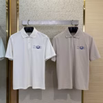 DIOR Co-branded Cat Embroidery Short-sleeve Polo Shirt