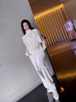 Dior new Monogram logo burnout sheer turtleneck long-sleeve mesh base layer top - Image 3