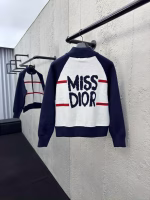 DIOR Letter Zipper Knitted Cardigan - Image 5