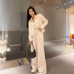 Fendi 2022 summer new style classic logo wide-leg pants