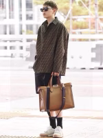 Fendi 2023 Spring/Summer Jackson Wang's Same Style FF Jacquard Denim Shirt Jacket Coat - Image 7