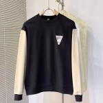 FENDI Inverted Triangle Fun Print Patchwork Couple's Crew Neck Sweatshirt