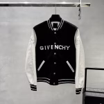 Givenchy Classic Patchwork Baseball Jacket with Leather Sleeves