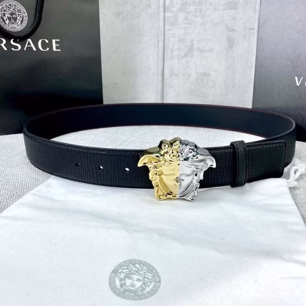 1 VERSACE 4.0cm Universal Pattern Cowhide Belt - Image 1