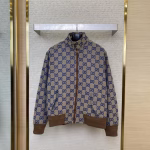 GUCCI Double G Jacquard Stand-Collar Jacket Coat