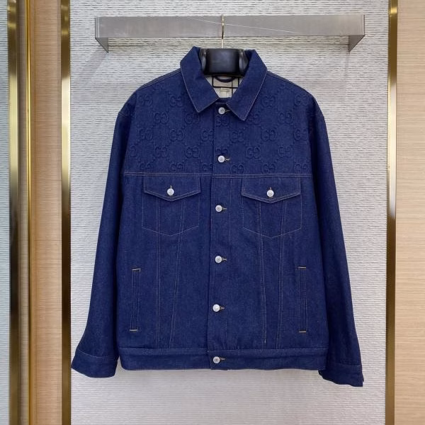 1 GUCCI Jacquard Denim Jacket - Image 1