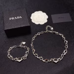 PRADA Triangle High-Version Fashion Chunky Bracelet
