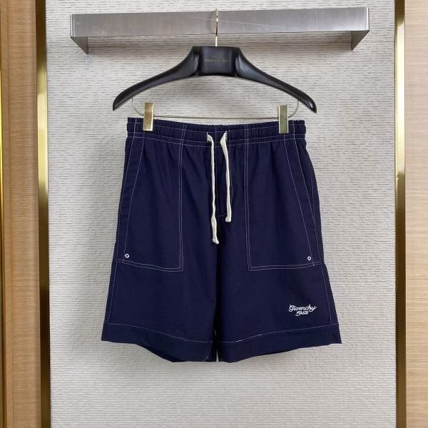 1 GVC Givenchy Denim Linen Embroidered Shorts - Image 1