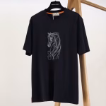 Hermès 2025 Spring/Summer New Arrival Men's High-End Casual Short-Sleeve T-Shirt