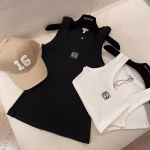 Loewe runway-style letter knit camisole