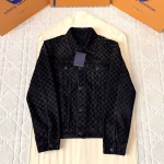 Louis Vuitton 2025 Early Spring New Flocked Mosaic Denim Jacket