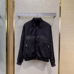 Louis Vuitton Rhinestone-Embroidered Baseball Jacket Coat
