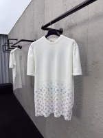 Louis Vuitton Rhinestone-Embellished Letter Knitted Short-Sleeve Top - Image 4