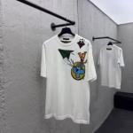 LOUIS VUITTON Paper Plane Wool Short-Sleeve T-Shirt