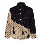 LV 2024 Bonfire Flocked Denim Puffer Jacket