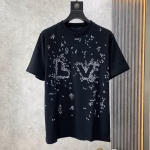 LV 2022 Summer Monogram Small Letter Pattern Printed Short-Sleeve Pure Cotton Couple T-Shirt (Unisex)