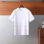 LV 2025 Early Spring Collection Colorful Monogram Starry Sky Rhinestone Short-Sleeve T-Shirt