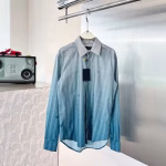 Louis Vuitton 2022 Latest Damier Stripe Long-Sleeve Shirt